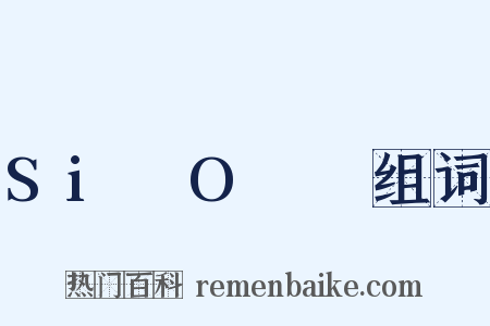 Si₄O₁₀组词是什么意思的图片